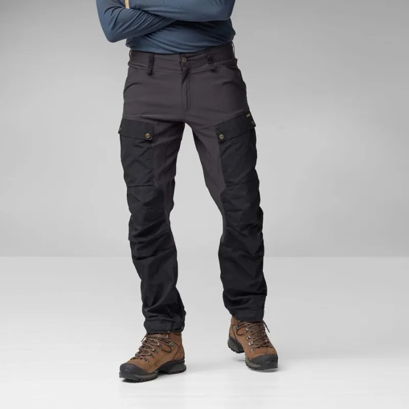 Fjallraven Keb Men's Trousers in Dark Olive/Dark Grey-5