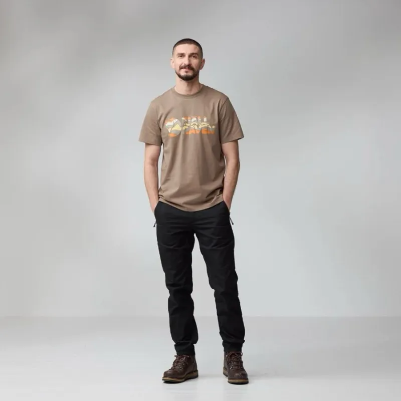 Fjallraven Multicolor Logo Men's T-shirt in Black-2
