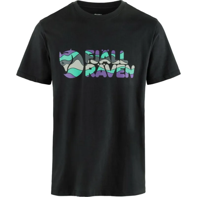 Fjallraven Multicolor Logo Men's T-shirt in Black