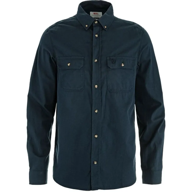 Fjallraven Ovik Lite Men's Flannel Shirt in Dark Navy