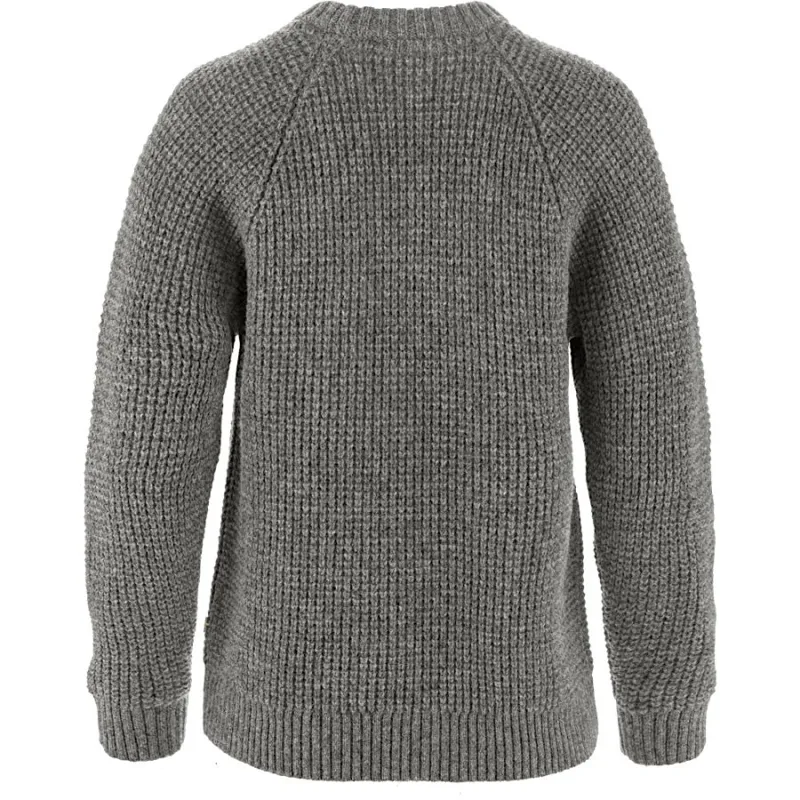 Fjallraven Ovik Waffle Knit Women's Sweater in Grey-1