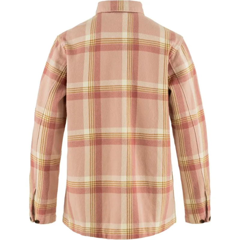 Fjallraven Singi Womens Flannel Overshirt in Chalk Rose/Dusty Rose-1