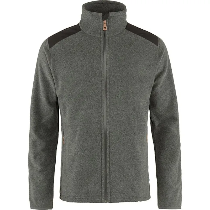 Fjallraven Sten Men's Fleece Jacket in Dark Grey