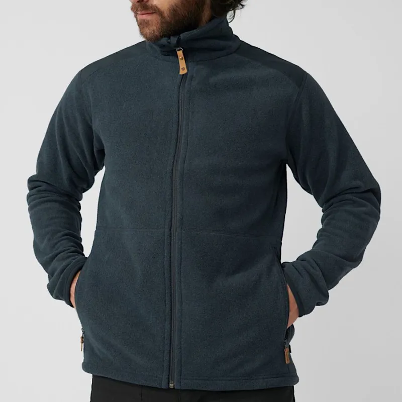 Fjallraven Sten Men's Fleece Jacket in Dark Grey-2