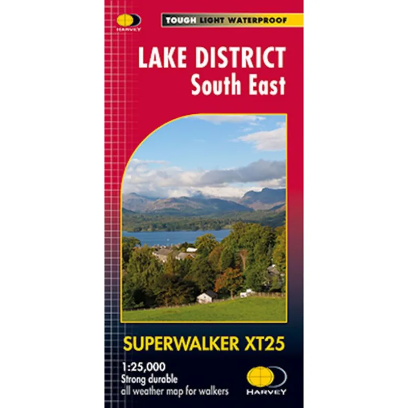 Harvey Maps Lake District South East XT25 Superwalker Map