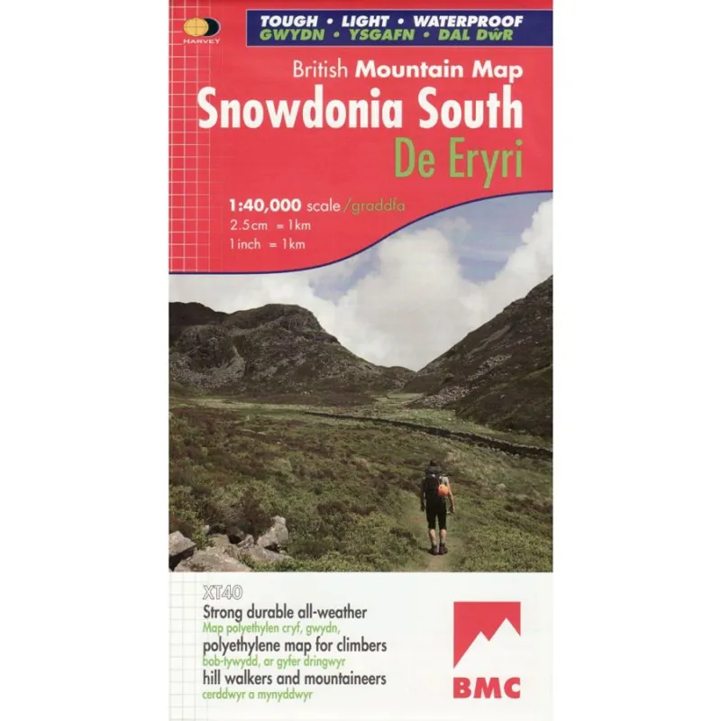 Harvey Maps Snowdonia South De Eryri BMC Mountain Map
