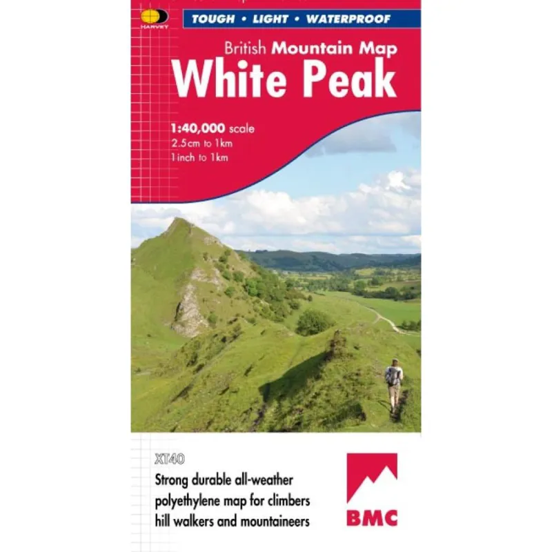 Harvey Maps White Peak BMC Mountain Map