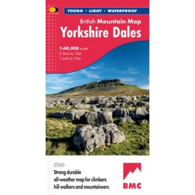 Harvey Maps Yorkshire Dales BMC British Mountain Map