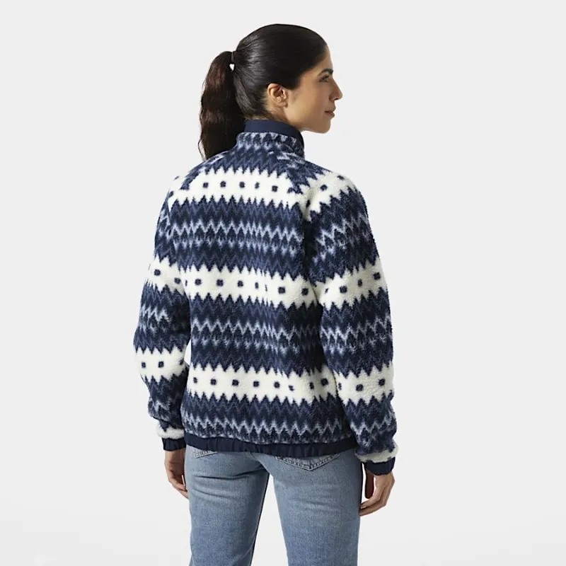 Helly Hansen Imperial Printed Pile Snap Women's Jacket in Navy Nordic-3