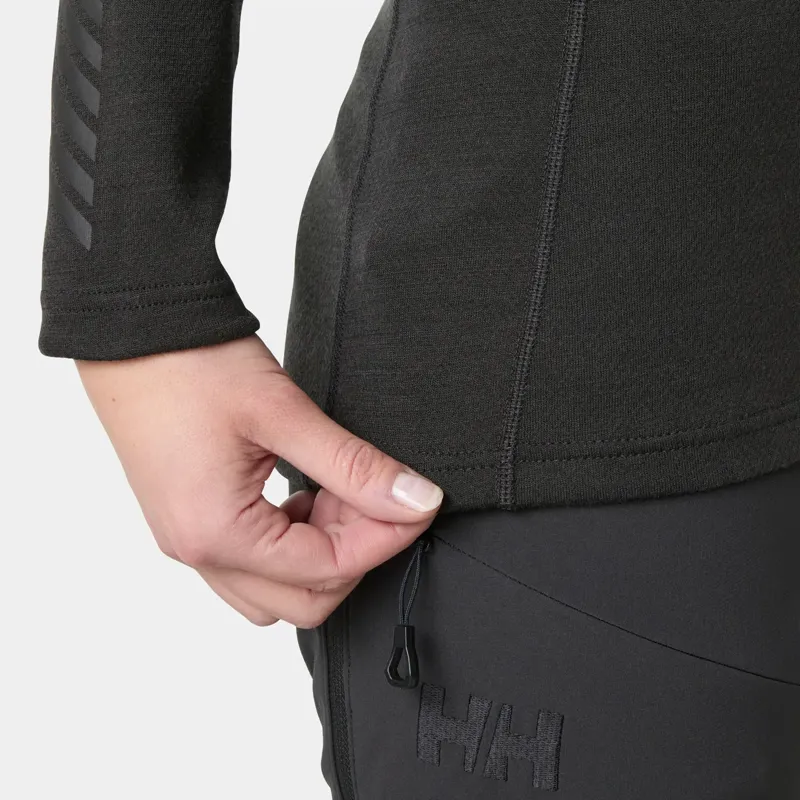 Helly Hansen Lifa Merino Midweight Women's Crew Base Layer in Black-4
