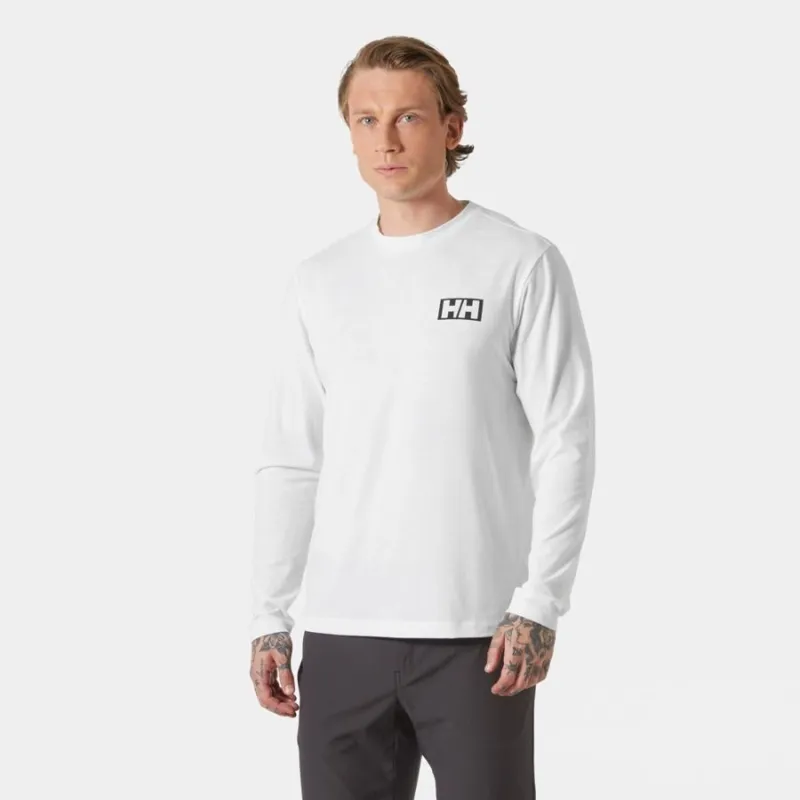 Helly Hansen Skog Graphic Men's Long Sleeve Tee in White-4