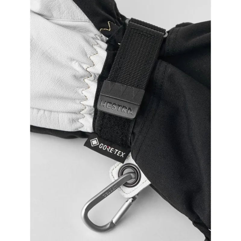 Hestra Army Leather Gore-Tex Mitt in Black/Natural Grey-3