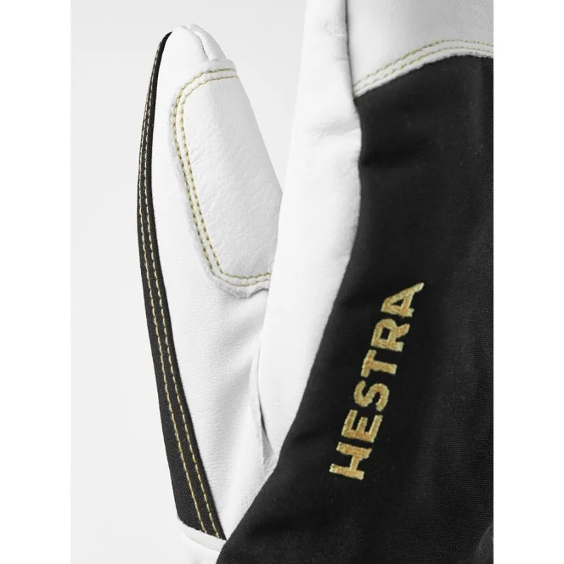Hestra Army Leather Gore-Tex Mitt in Black/Natural Grey-1