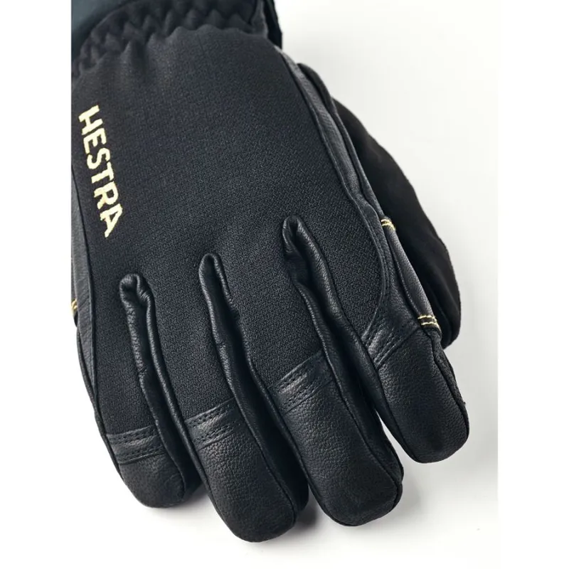 Hestra Army Leather Gore-Tex Short 5-Finger Glove in Black-2