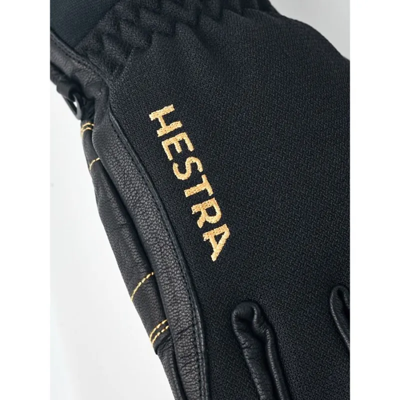 Hestra Army Leather Gore-Tex Short 5-Finger Glove in Black-3