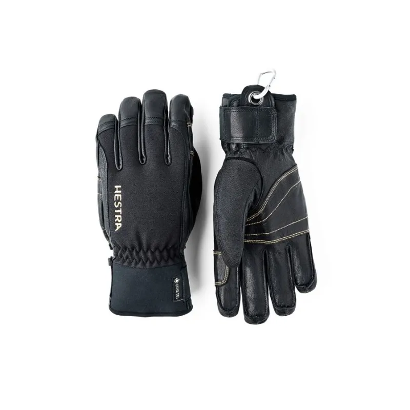 Hestra Army Leather Gore-Tex Short 5-Finger Glove in Black
