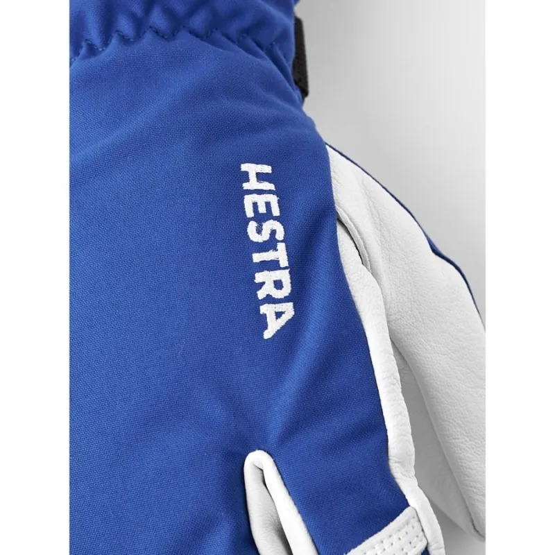 Hestra Army Leather Heli Ski 3-Finger in Royal Blue-3