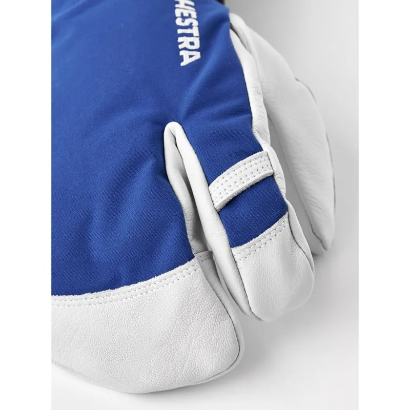 Hestra Army Leather Heli Ski 3-Finger in Royal Blue-2
