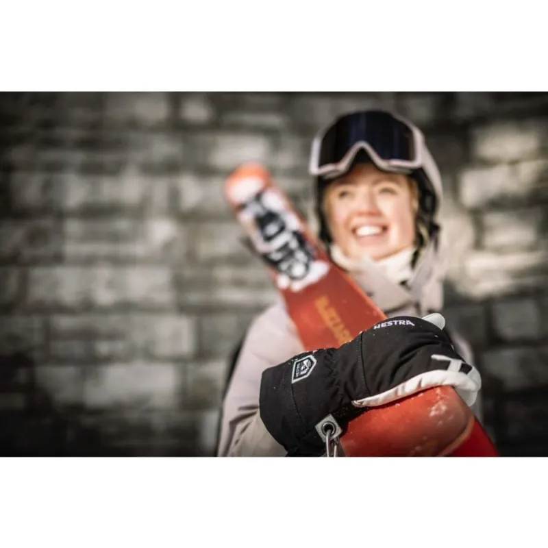 Hestra Army Leather Heli Ski 5-Finger Glove in Black-6