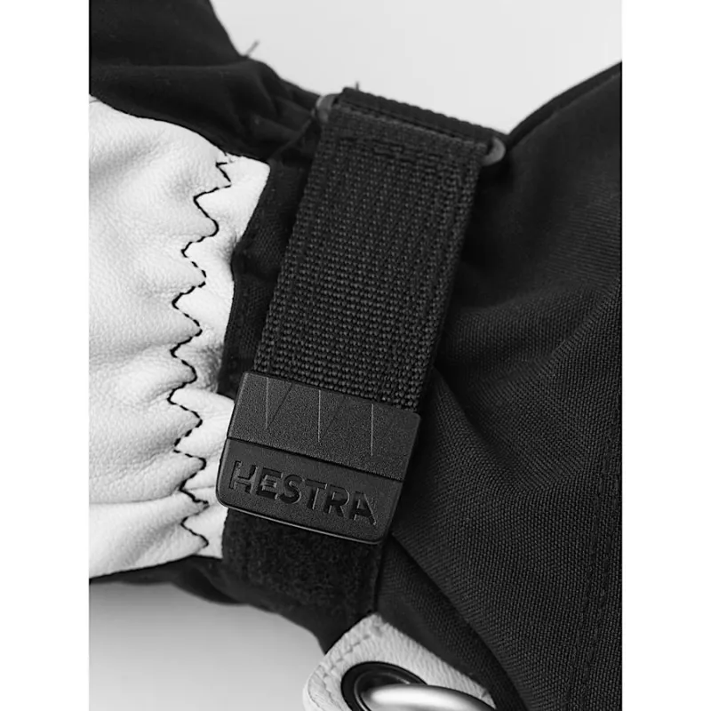 Hestra Army Leather Heli Ski 5-Finger Glove in Black-3