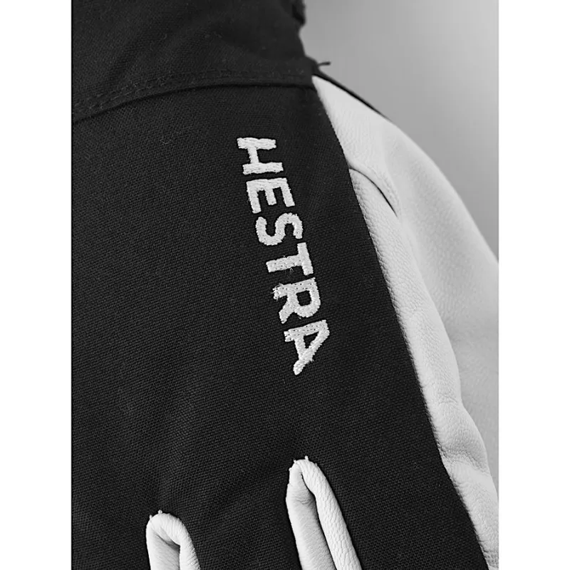 Hestra Army Leather Heli Ski 5-Finger Glove in Black-2