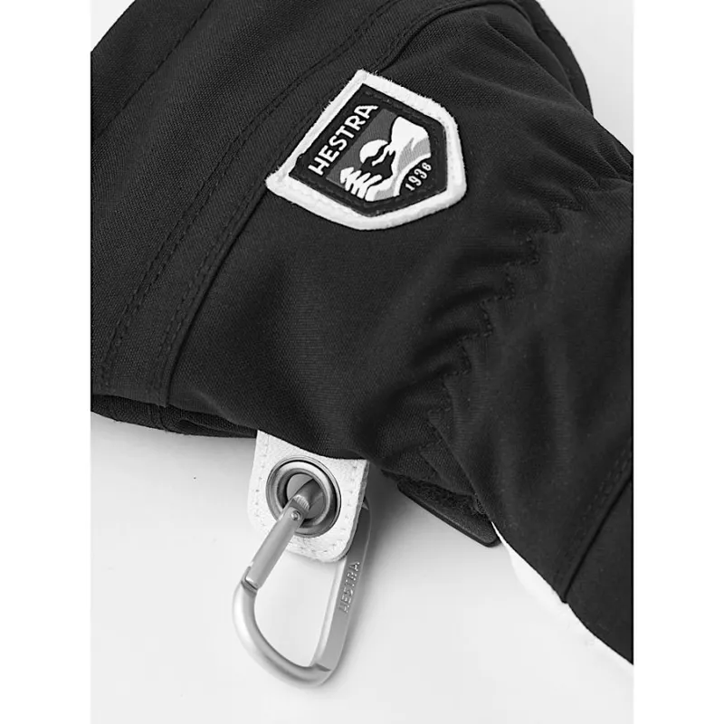 Hestra Army Leather Heli Ski 5-Finger Glove in Black-1