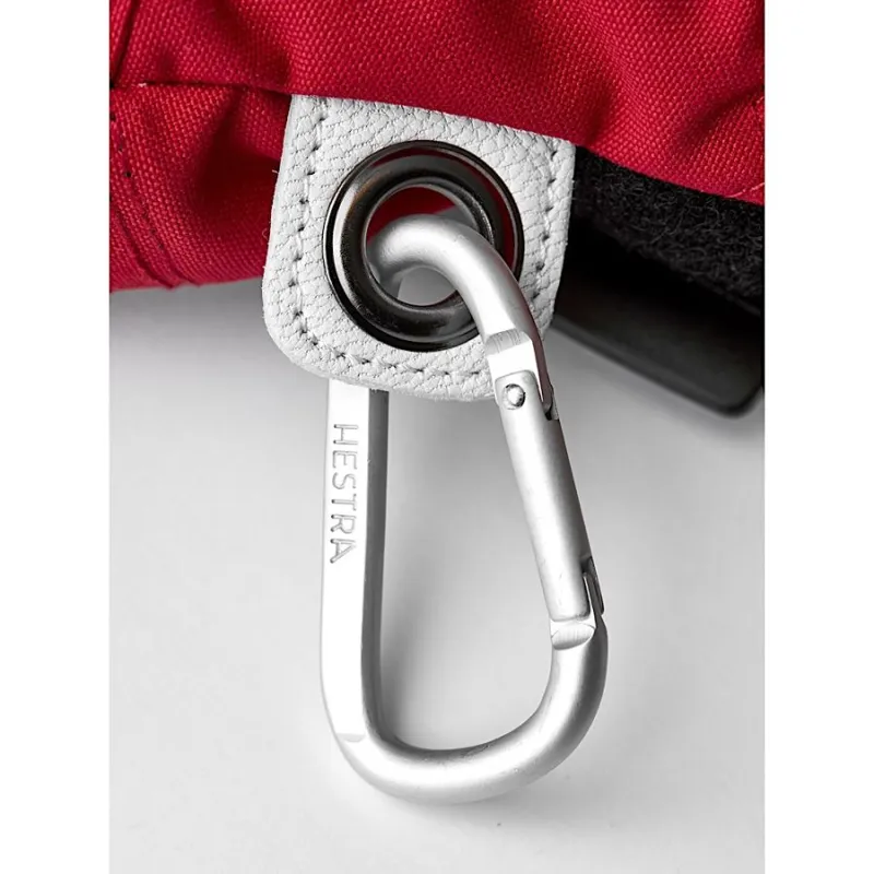 Hestra Army Leather Heli Ski Mitt in Red-4