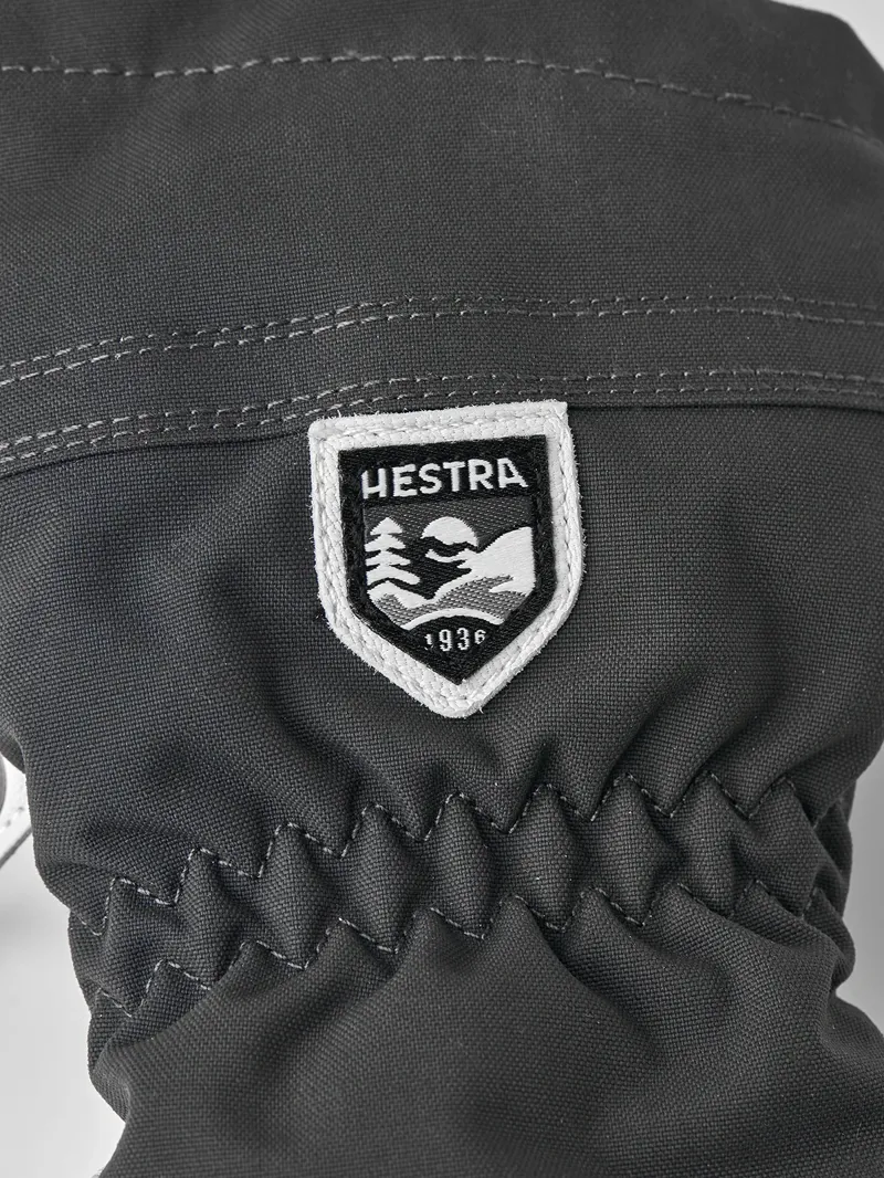 Hestra Heli Ski Women's 5-Finger Glove in Grey/Offwhite-1