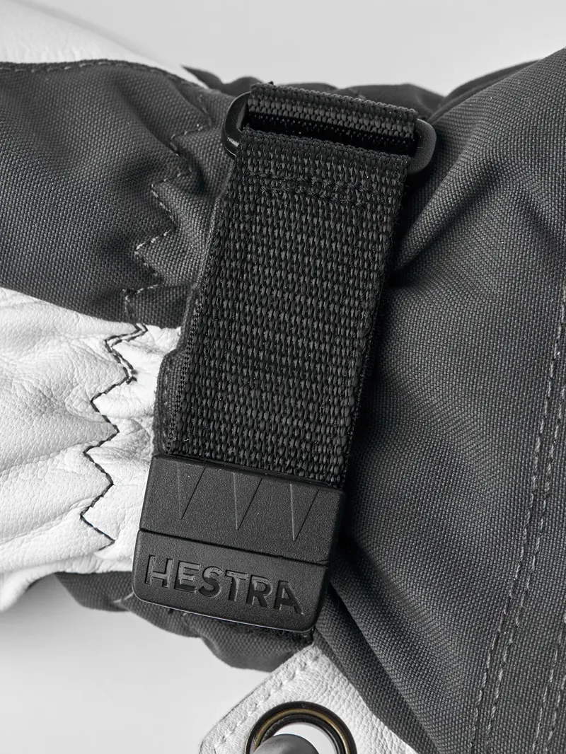 Hestra Heli Ski Women's 5-Finger Glove in Grey/Offwhite-5