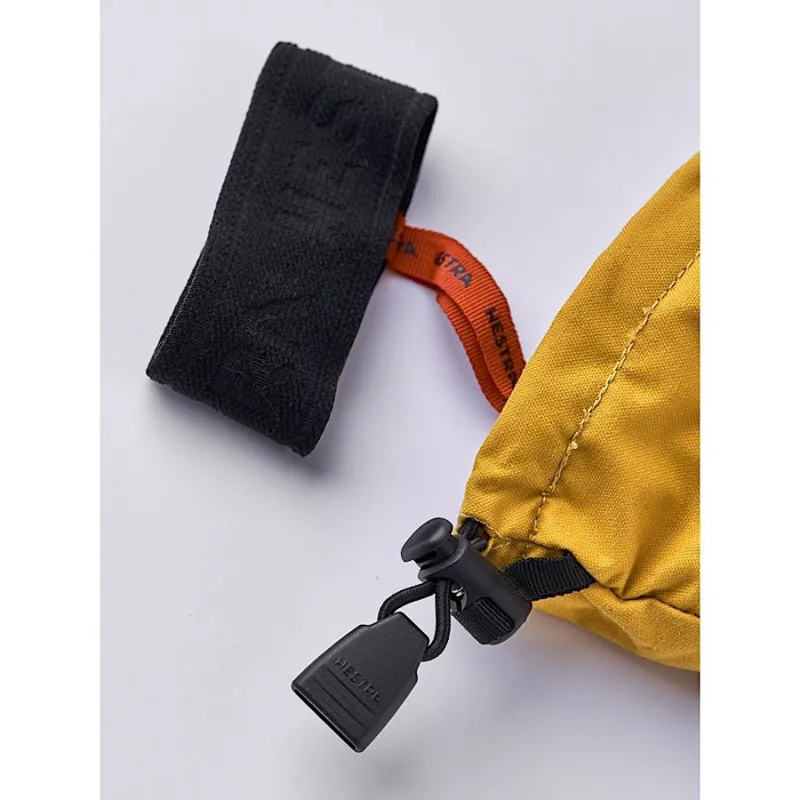 Hestra Heli Ski Women's 5-Finger Glove in Mustard/Offwhite-3
