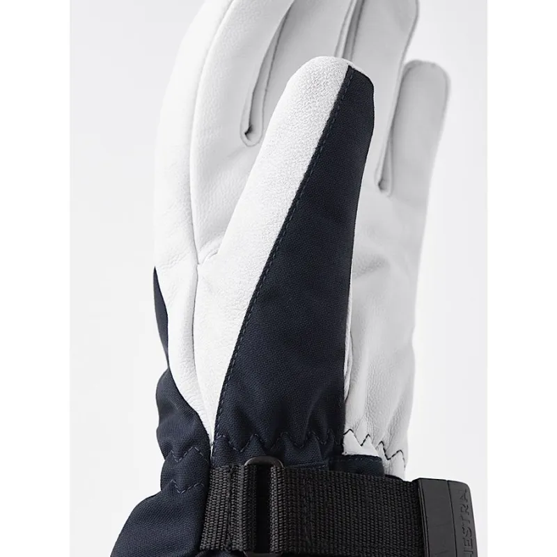 Hestra Heli Ski Women's 5-Finger Glove in Navy/Offwhite-4