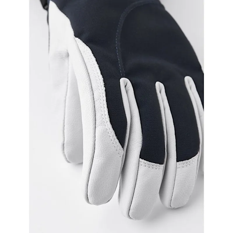 Hestra Heli Ski Women's 5-Finger Glove in Navy/Offwhite-5
