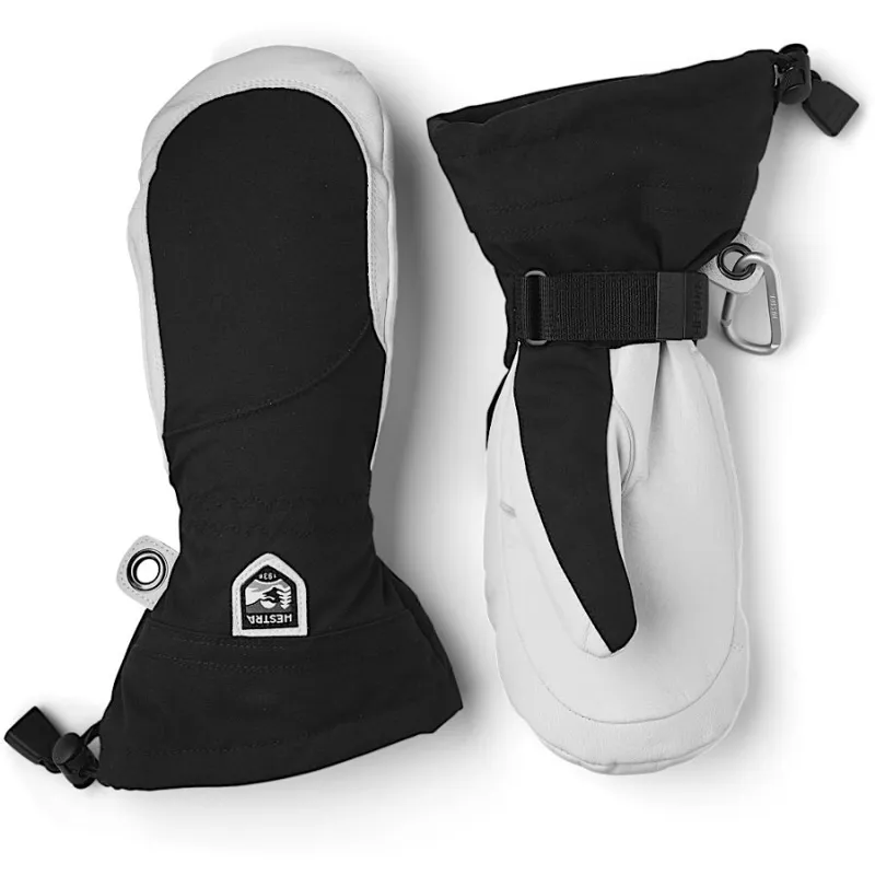 Hestra Heli Ski Women's Mitt in Black/Offwhite