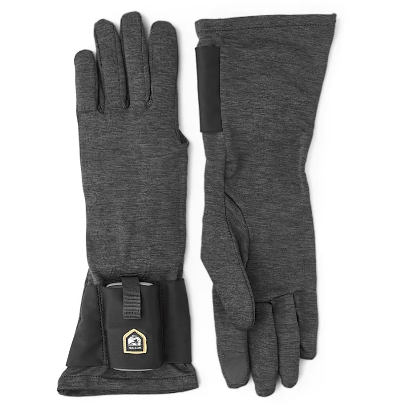 Hestra Tactility Heat Liner 5 Finger Gloves in Charcoal