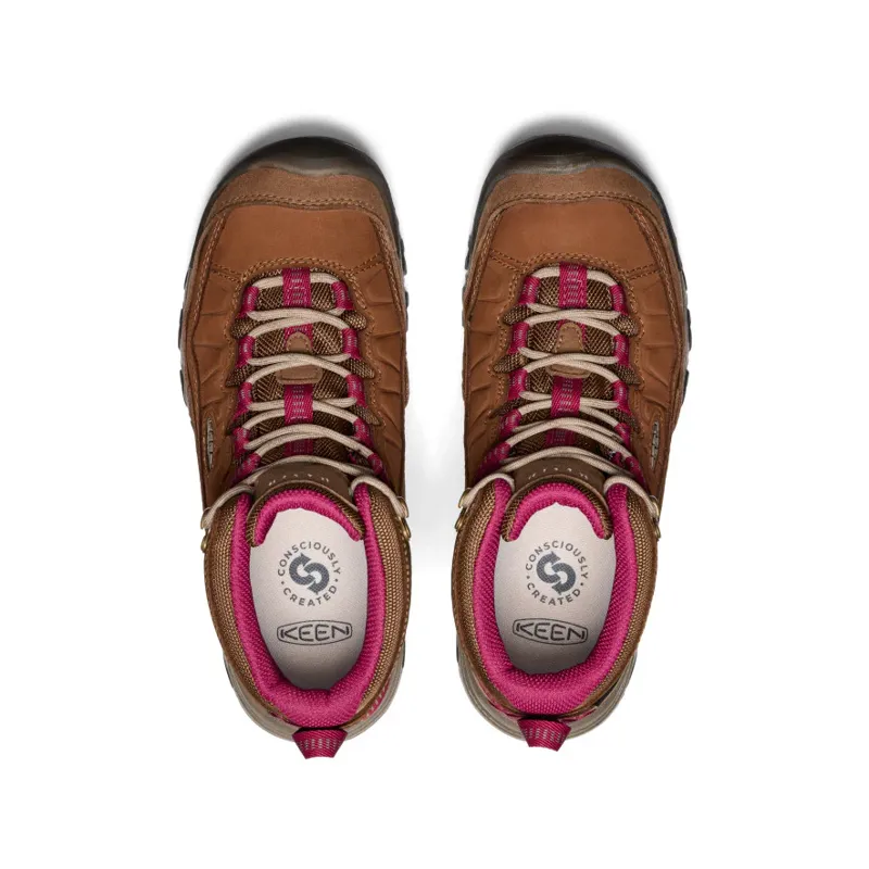 Keen Targhee IV Waterproof Hiking Boot Women's in Bison/Beaujolais-3