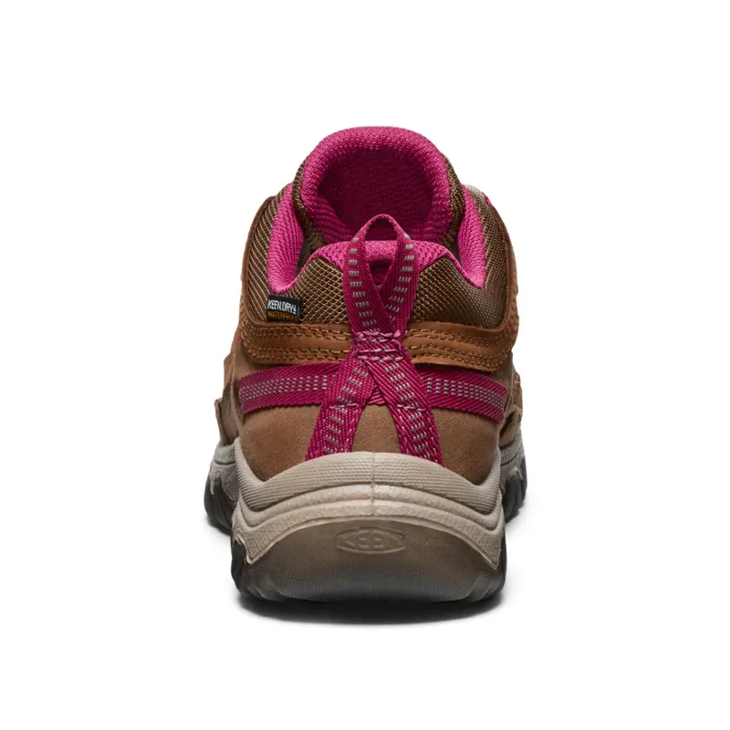 Keen Targhee IV Waterproof Women's Hiking Shoe in Bison-Beaujolais-4