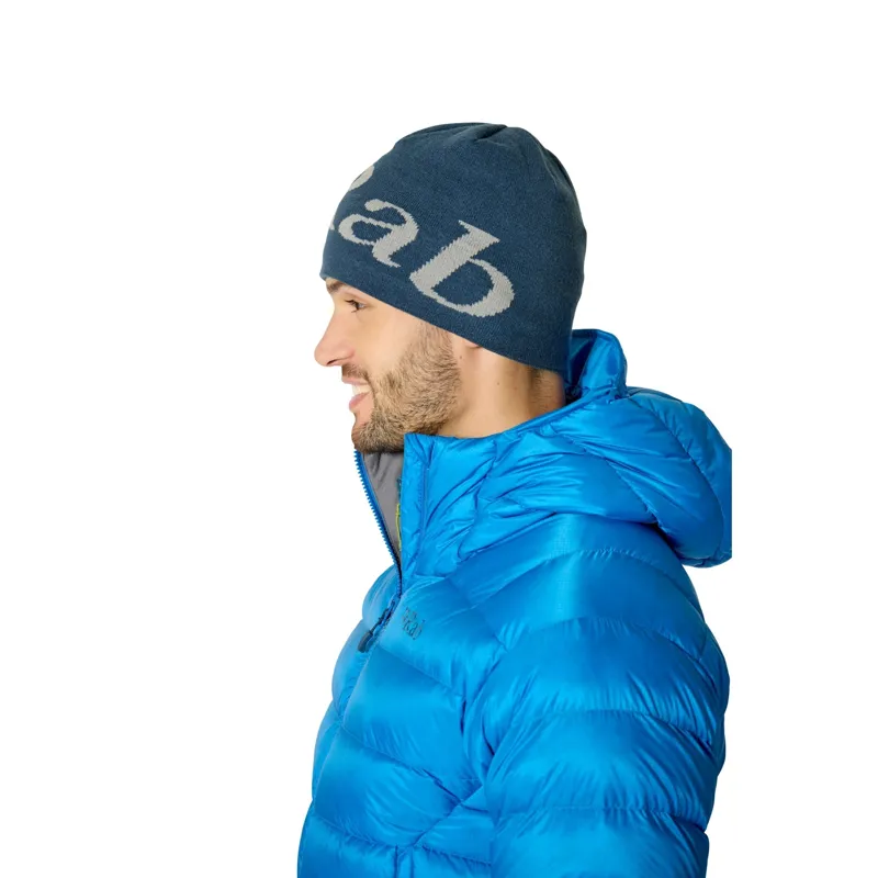 Rab Logo Beanie in Anthracite/Granite-2