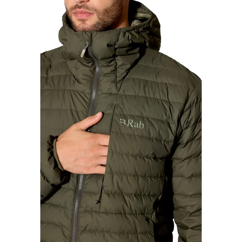 Rab Microlight Windstopper Men's Down Jacket in Black-4