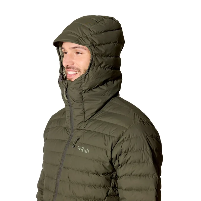 Rab Microlight Windstopper Men's Down Jacket in Oak-12
