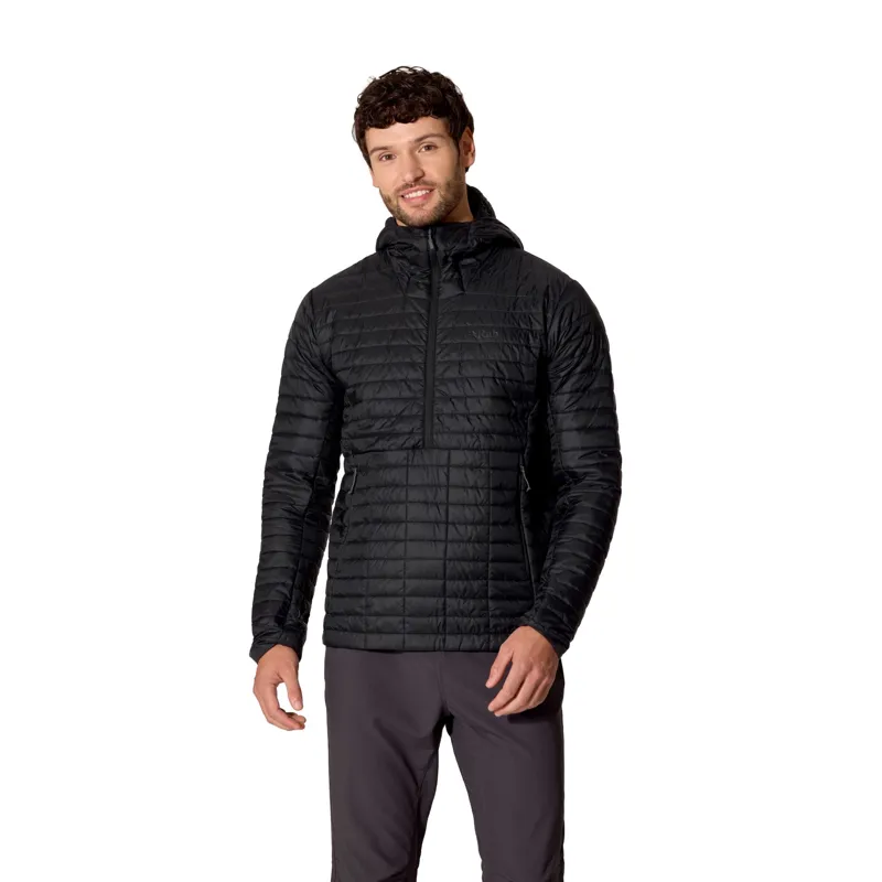 Rab Microlighter Men's Pullover Down Hoody in Black-2