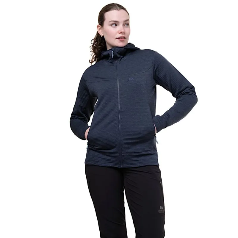 Mountain Equipment Apiro Women's Hooded Fleece Jacket in Cosmos-4