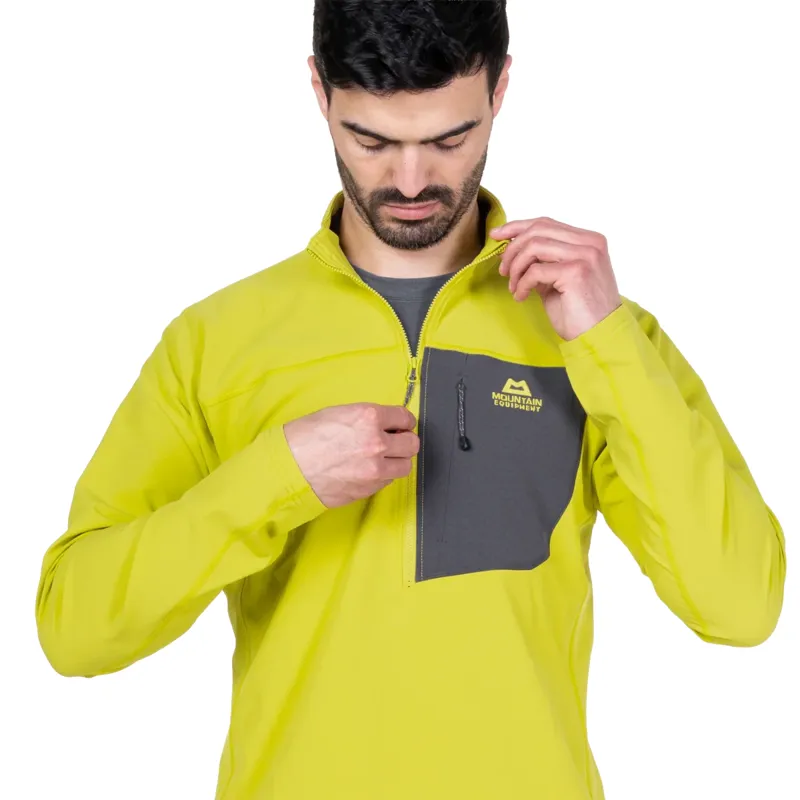 Mountain Equipment Arrow Men's Zip T in Vine-Anvil Grey-4