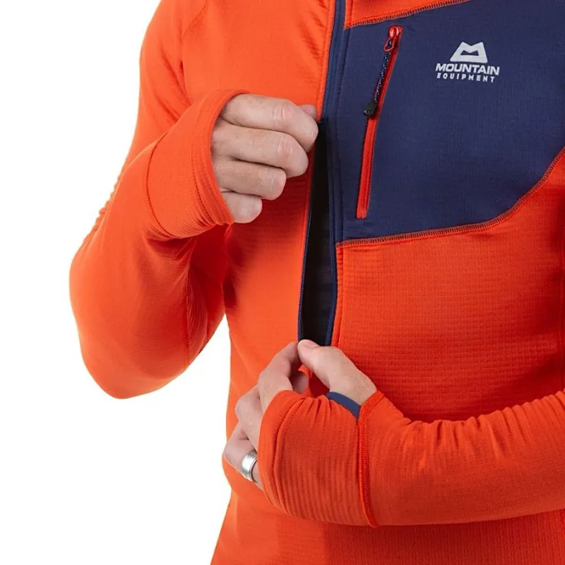 Mountain Equipment Eclipse Hooded Zip T Fleece Men's in Magma-6