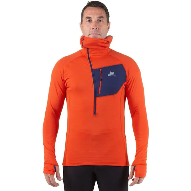 Mountain Equipment Eclipse Hooded Zip T Fleece Men's in Magma-1