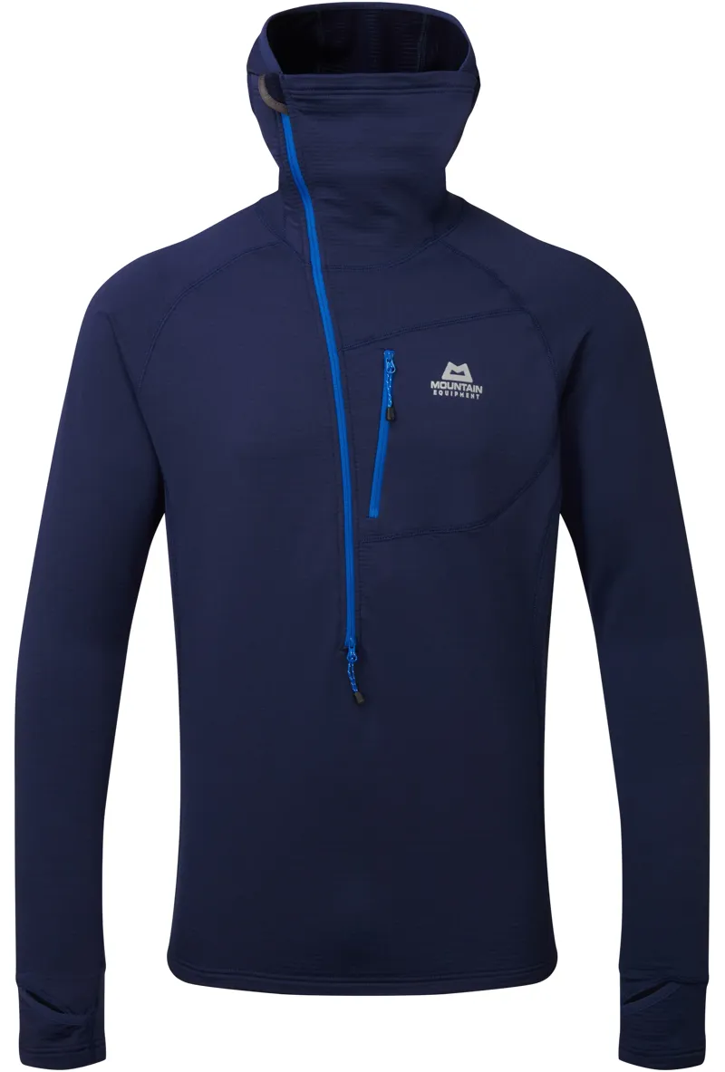Mountain Equipment Eclipse Hooded Zip T Fleece Men's in Medieval Blue