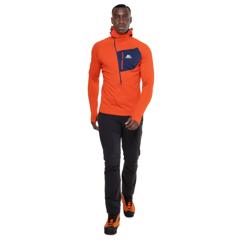 Mountain Equipment Eclipse Hooded Zip T Fleece Men's in Medieval Blue-7