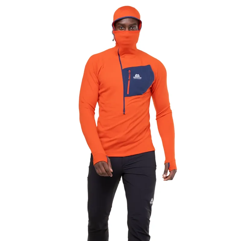 Mountain Equipment Eclipse Hooded Zip T Fleece Men's in Medieval Blue-6
