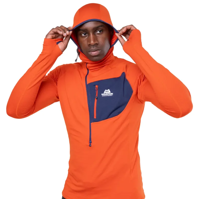 Mountain Equipment Eclipse Hooded Zip T Fleece Men's in Medieval Blue-3
