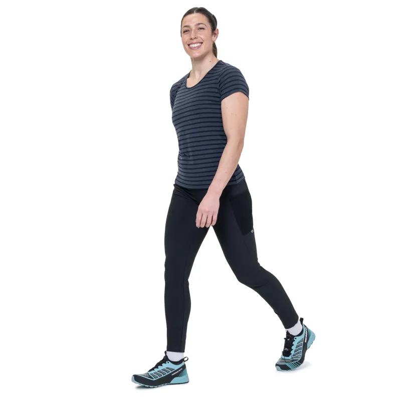 Mountain Equipment Groundup Stripe Women's Tee in Cosmos Stripe-3