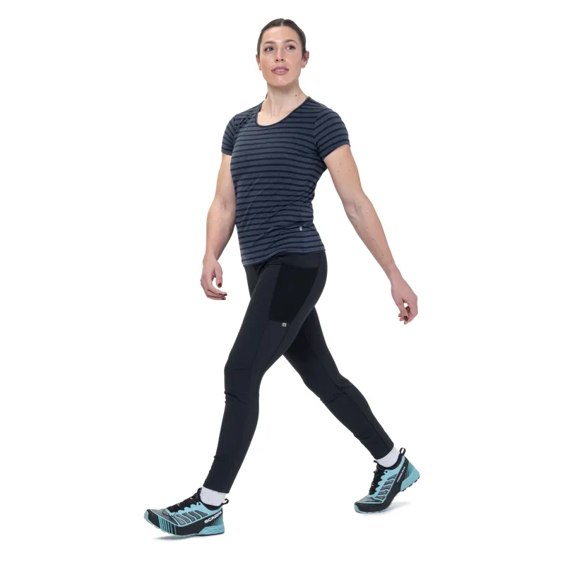 Mountain Equipment Groundup Stripe Women's Tee in Cosmos Stripe-5